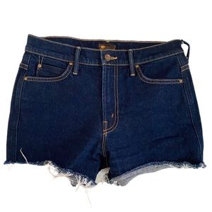 Mother high waste dark wash short